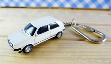 【震撼精品百貨】手機吊飾/鎖圈-小汽車系列-鑰匙圈-白色S 震撼日式精品百貨