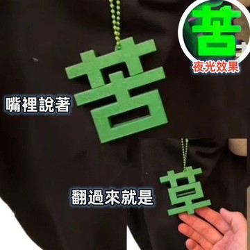 台灣出貨 面對苦悶就草吧️ 搞笑苦草變換掛件 就草這個苦吧 創意磁吸 趣味苦樂鑰匙圈 搞笑情緒表達掛飾