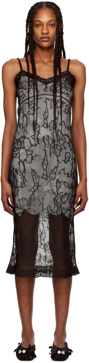 Simone Rocha 黑色 Floral 连衣裙