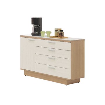 Boden-亞莫4尺岩板收納餐櫃/碗盤櫃/置物矮櫃/電器櫃/玄關櫃