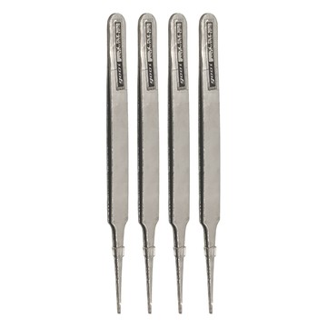 理享家 無磁性不鏽鋼防滑鑷子 Set 4件組 超細型 110mm  1組  銀色