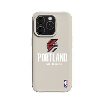 iPhone 16 Pro SolidX 貝殼灰 - NBA - Logo-波特蘭拓荒者 Portland Trail Blazers - Light