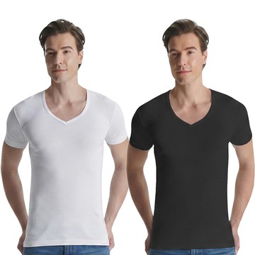 遠東 F.E.T. TopComfort 親肌棉涼爽衣 2件組  白色 + 黑色  M