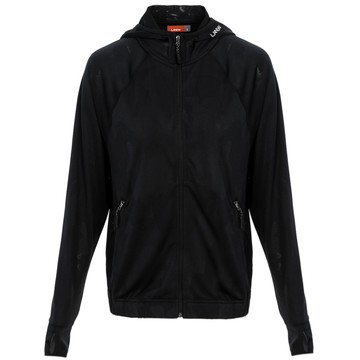 沁涼提花連帽外套-尊爵黑(女265169730)