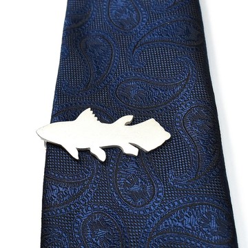 腔棘魚深海魚銀領帶夾