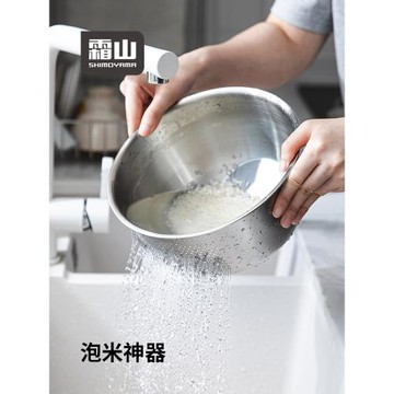 霜山304不銹鋼廚房瀝水籃洗菜盆多功能過濾網籃淘米盆洗水果神器