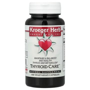 Kroeger Herb Co, 甲狀腺護理™，100 粒素食膠囊