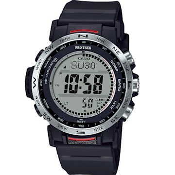 CASIO 卡西歐 PRO TREK 電波 太陽能電力 三重感應器 戶外探險 PRW-35-1A_44.6mm