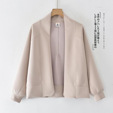 風衣外套女 液氨棉空氣層短款開衫女裝2023新款秋冬加厚外套顯瘦外搭百搭上衣