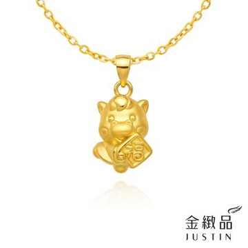 金緻品 黃金墜子 抱福小馬 0.39錢