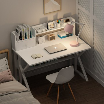 免運 開發票 電腦臺式桌簡約書桌書架一體辦公桌椅組合中學生學習桌子女孩臥室 快速出貨