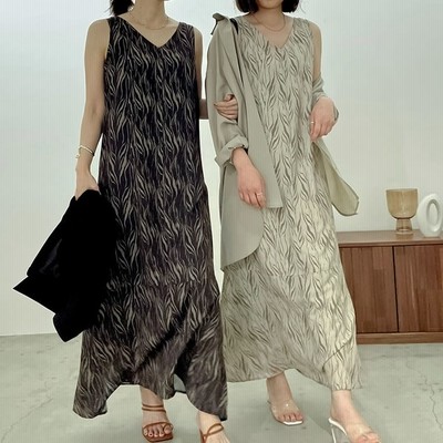 アウトレットセール 低身長 高身長サイズ有 ゼブラ柄マーメイドワンピース 通販 Lineポイント最大get Lineショッピング