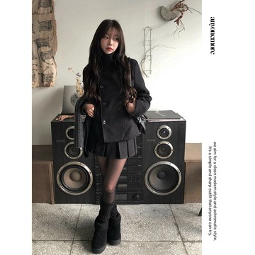 Codibook｜韓國 anyonemore 牡丹高領短版羊毛大衣［預購］大衣 女裝