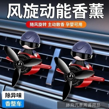 精選好品質🍎車載香薰空調出風口裝飾汽車香水擺件卡通車內飾品太空人旋轉清香 汽車空調口香薰