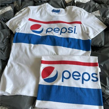 出口訂單 氣泡水聯名男女情侶款 圓領夏薄短袖小眾T恤街頭休閑764