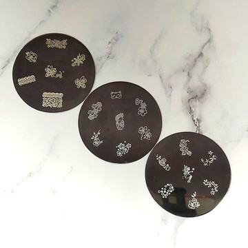 BEnails美甲轉印鋼板 思念(小圓版)SC004美甲印花板 指甲彩繪DIY