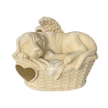 寵物骨灰罐 Monello 長眠藤籃(狗)-象牙白 1st (MN006)