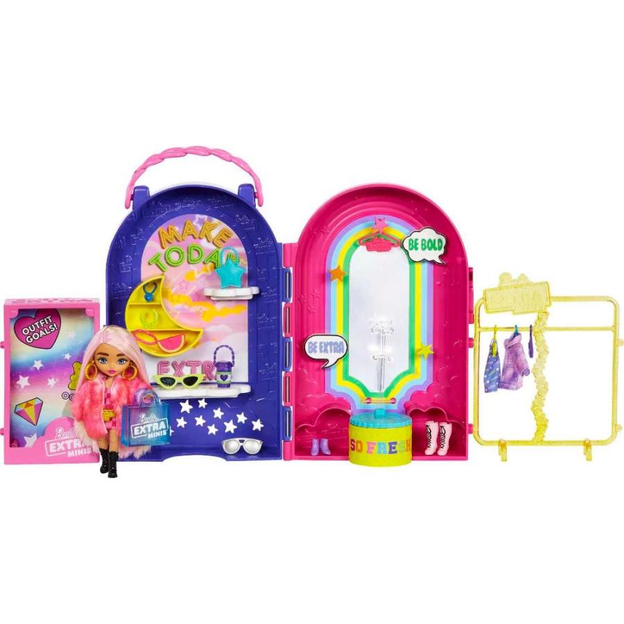 Barbie Extra Minis Doll and Fashion Playset with 15 Pieces