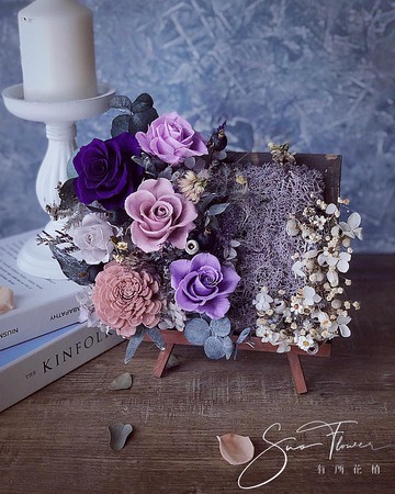 不凋花相框果實文字/永生花/居家佈置/辦公室療癒小物/送禮小物