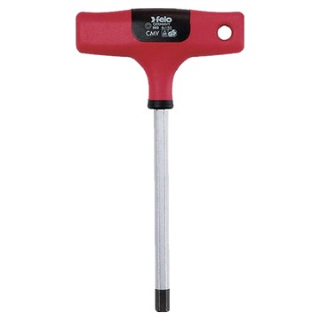 Felo T型膠柄六角板手 8X150mm 人體工學橡膠包覆握柄 吊掛孔設計 德國製造  1支