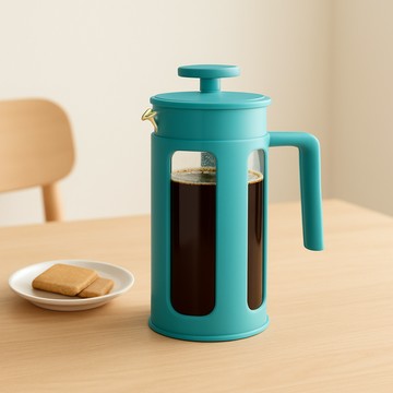 台灣製 350ml法式濾壓壺 沖茶器 濾壓壺 美式咖啡濾泡 花茶濾壓壺 (天空色) 泡茶 咖啡 花茶 養生飲