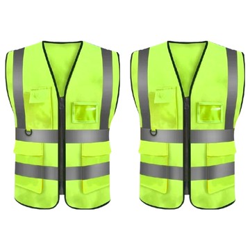 小麥購物 保全反光背心 升級款 143g  升級款 螢光綠  2件  69 x 57cm