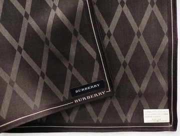 Burberry 復古手帕 棕色菱格紋 19 x 19 英吋