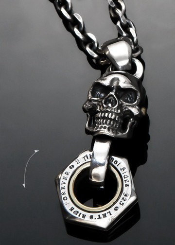 Let's Ride| Movable Piston skull necklace 活塞骷髏全可動項鏈