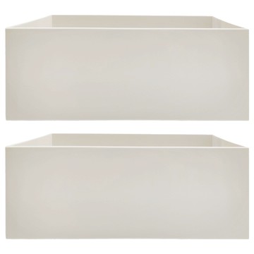 SHIMOYAMA 日式 辦公文件收納盒身面 32 x 15 x 12cm 2個  灰白色