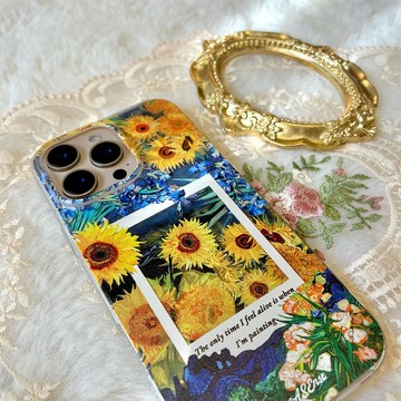星夜中的向日葵 名畫拼貼系列 防摔手機殼 CSBQ01