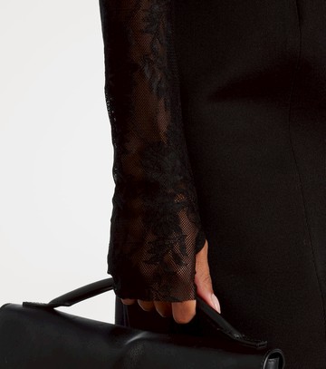 Norma Kamali Turtleneck lace sheer catsuit