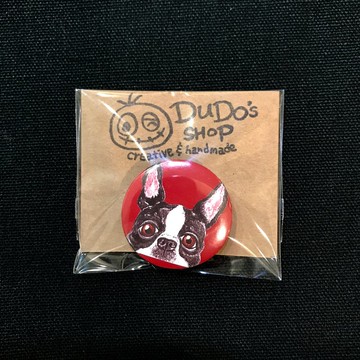 手繪插畫小胸章小徽章別針 | 法鬥 法國鬥牛犬