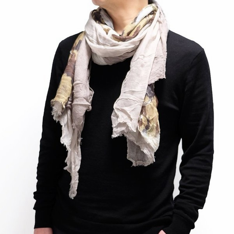 メンズストール むら染めプロペラストール モカベージュ系迷彩 男性におすすめ イタリア製 45 180cm 春秋冬向きストール 通販 Lineポイント最大0 5 Get Lineショッピング