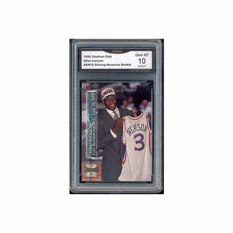 最大 の割引コード 海外セレクション バスケットボール カード Nba1996 Allen Iverson Stadium Club Rising Moメンズts Rookie Gem ミント 10 Sm15 Siddharthindustries Co In