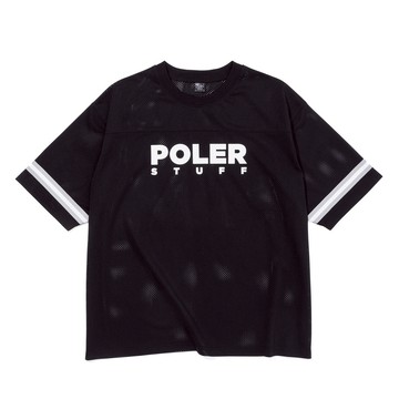 日本限定 POLER S/S MESH JERSEY 戶外時尚網布休閒上衣 / 黑 - L
