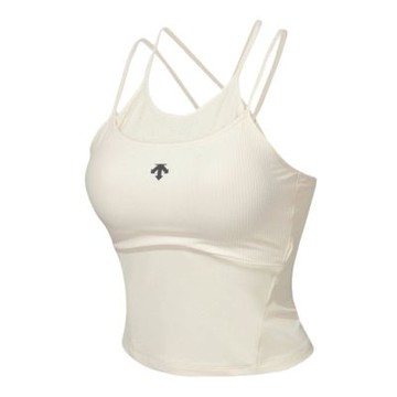 DESCENTE 迪桑特 運動內衣 女 輕度支撐 慢跑 瑜珈 WOMENS LAYERING 白 DS25SSW590402