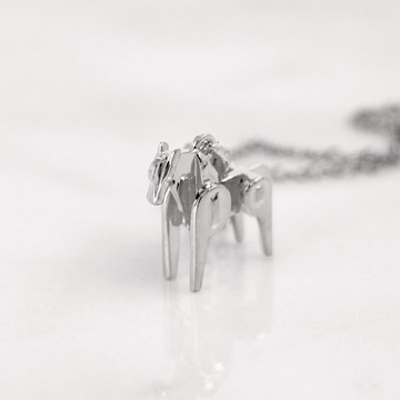 Da Things 925 純銀肖馬吊咀連頸鍊