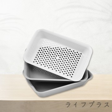 【限量出清】🔻原價$498✎特價$388🔺日本製可微波料理瀝水盤-3入X1組