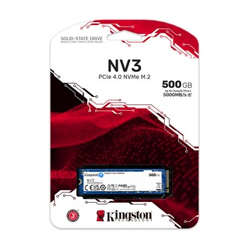 Kingston 金士頓 500GB NV3 PCIe 4.0 NVMe SSD 固態硬碟 代理商公司貨