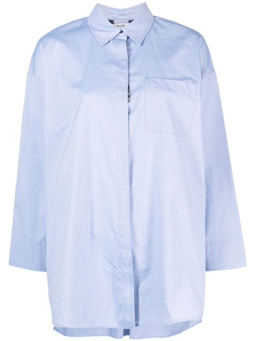 'S Max Mara - long-sleeve cotton shirt - women - Cotton - 40 - Blue