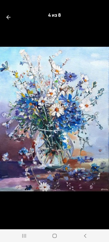 原創畫作：花束油畫，油畫畫布，獨一無二的手作藝術。