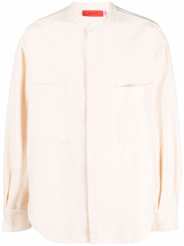 Eckhaus Latta - snap button down shirt - unisex - Cotton - S - Neutrals