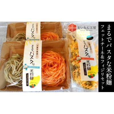 ふるさと納税 安来市 まるでパスタな米粉麺　フェットチーネ90g×2袋、フィジリ70g×1袋