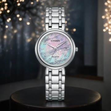 CITIZEN 星辰 LADY 優雅珍珠貝光動能女錶(EW2690-81Y)