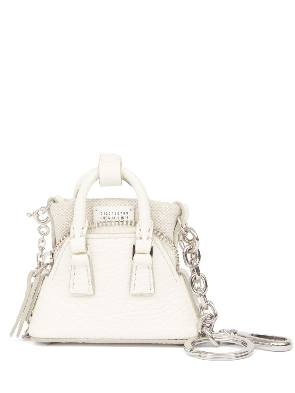 Maison Margiela - 5AC doll leather keyring - unisex - Calf Leather/Cotton/Polyester/Other fibres - One Size - White