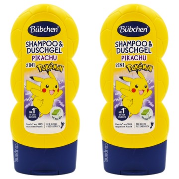 Bubchen 貝臣 寶可夢皮卡丘洗髮沐浴乳 2合1  230ml  2瓶
