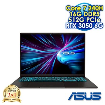 ASUS V16 V3607VJ-0121K240H 黑 16吋電競筆電 (WUXGA IPS 144Hz/Intel Core 7 240H/16G DDR5/512G PC
