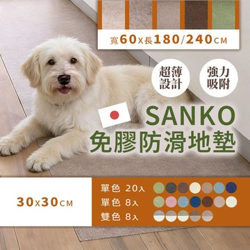 日本 SANKO 免膠 廚房地墊 臥室地墊【酪梨小窩】地墊 地毯 房間地墊 免膠地毯 寵物地墊 止滑地毯 防滑地墊