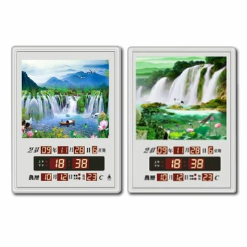 鋒寶牌 壁掛式 電子日曆 數位日曆 萬年曆 風景型 30X40X4cm / 台 FB-3040A