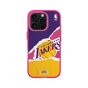 iPhone 16 Pro Clear 粉漾桃 - NBA - 熱血系列-洛杉磯湖人 L.A. Lakers - Sweat and tears